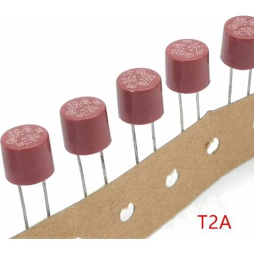 1000 pcs/lot) T2A 250V TR5 Slow Blow Subminiature Fuse, UL VDE RoHS Approved, T2A, 2Amp