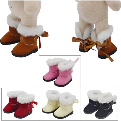 14.5inch Doll Plush Winter Snow Boots For 1/4 BJD Doll EXO Plush Dolls Shoes Girl Dolls toys 5.5*2.8cm