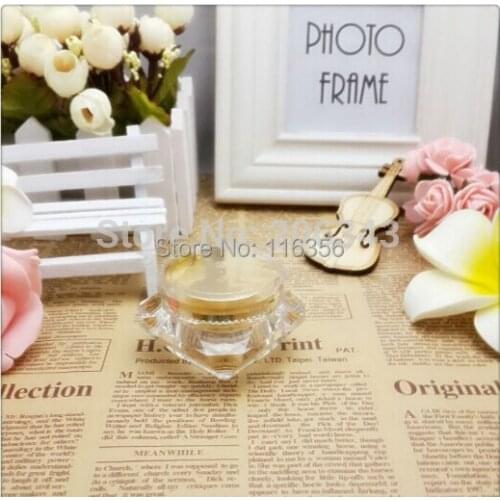 15G diamond shape acrylic jar ,gold jar , cream bottle ,cosmetic container,,cream jar,Cosmetic Jar,Cosmetic Packaging