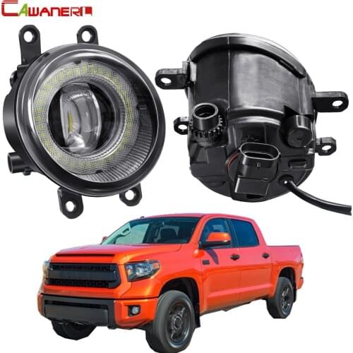 2 Pieces Car Angel Eye Fog Light Assembly For Toyota Tundra 2014 2015 2016 LED Fog DRL Daytime Running Lamp 30W 12V