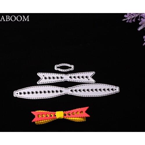ABOOM 3PC Bowknot Design Metal Carbon Steel Die Cut Embossing Home And Gardon Sewing Cutting Die For DIY Scrapbooking Album