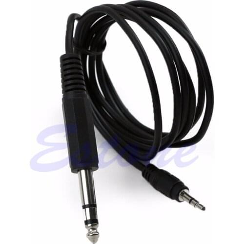 5Ft 1.5m 1/4" 6.35mm TRS Stereo Male To 1/8" 3.5mm Male Plug Aux Cable Cord Char - L060 New hot