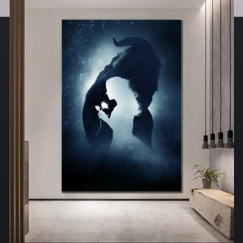 Starry sky DIY 5D Diamond Painting Animal Full Drill Mosaic Handmade Diamond Art Embroidery Beauty And The Beast Home Decor