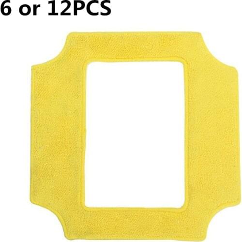6 or 12PCS Yellow Mop Pads for Robot Window Cleaner WIN660 / RL880 / RL1188 Glass Cleaner