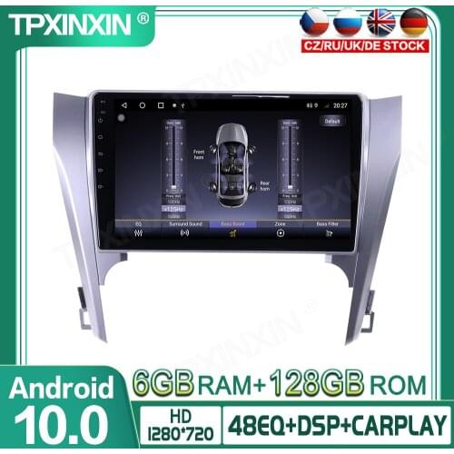 6G+128G Android 10.0 For Toyota Camry 2012-2015 Car Multimedia Player GPS Navigation Headunit Radio Audio Stereo Tape RecorderG