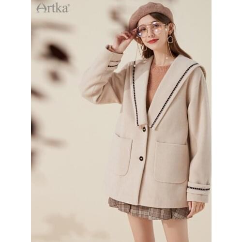 Женские пальто с воротником Artka China At AliExpress