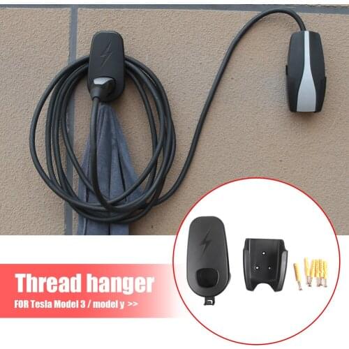 Car Charging Cable Organizer For Tesla Model 3 S X Y Accessories Wall Mount Connector Bracket Charger with Chassis Bracket