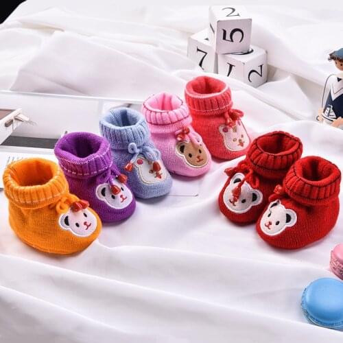 Winter Cute Rabbit Anima Style Baby Boots Fleece Worm Cotton-padded Shoes Baby Booties Wholesale 0-18 Month Infant Toddler Shoes