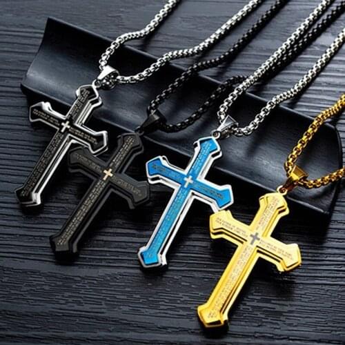 2020 chain necklace mens neck chains stainless steel Accessories Mens Necklace cross necklace women jewelry on neck Retro