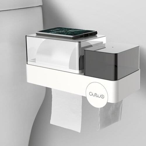 Toilet Roll Holder Waterproof Paper Towel Holder Wall Mounted Wc Roll Paper Stand Case Tube Storage Box Bathroom Accessories