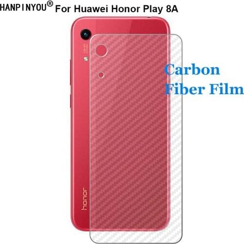 For Huawei Honor Play 8A 6.09" Durable 3D Anti-fingerprint Carbon Fiber Back Skin Film Rear Screen Protector (Not Glass)