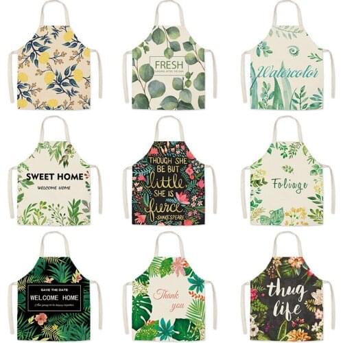 Fruit Leaf Flower Pattern Apron Ladies Apron Baking Apron Kitchen Cooking Apron for Men Apron Cafe Kitchen Apron for Women
