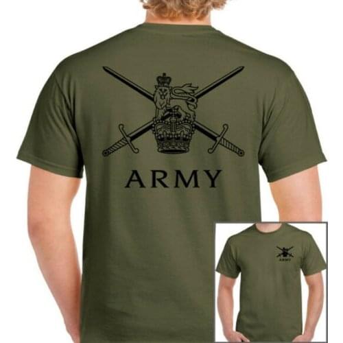 British Army Logo Cap Badge Insignia Special Forces Military Soldier Be the Best Mens summer cotton T shirt