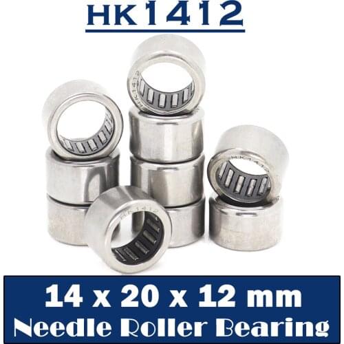 HK1412 Needle Bearings 14*20*12 mm ( 10 Pcs ) Drawn Cup Needle Roller Bearing HK142012 TLA1412Z