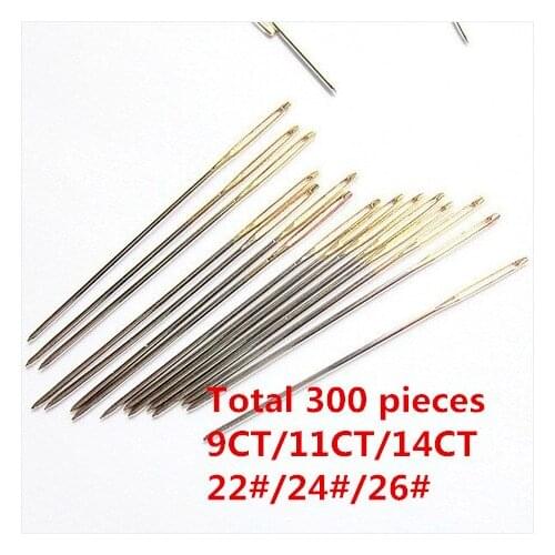 Factory Shop Embroidery Needle Cross Stitch Needle 1 Lot=300 Pieces 22# 24# 26# 9CT 11CT 14CT Available