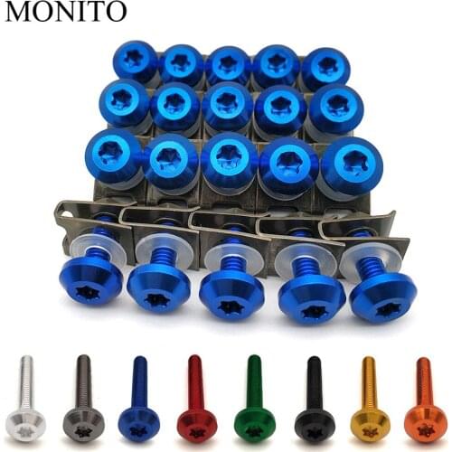 20pcs M6 Motorcycle Fairing Bolts Nuts Kit Body Fastener Clips Screws For BMW F800GS F800GT F800S F800ST Adventure F800 GS/GT/R