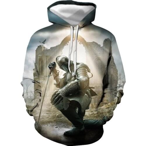 Medieval costume Knights Templar Oversize Fashion Hoodies 3D Print Sweatshirts Hip Hop style Clothes Men Pullover Hoodie Jacket