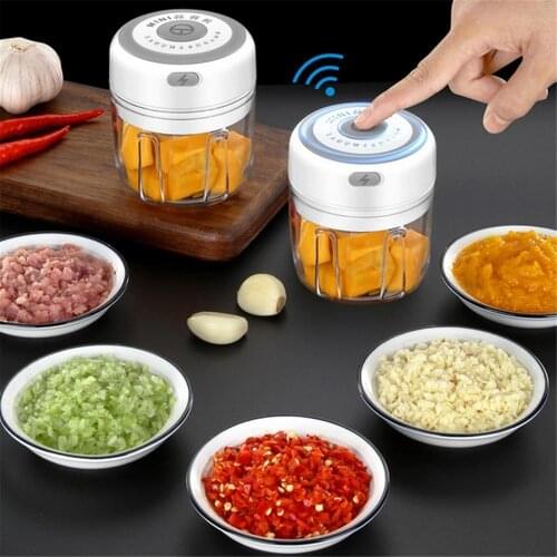 Kitchen Accessories Electric Garlic Press Kitchen Tool Portable Food Press Mincer Seasoning Masher Spice Chopper Kitchen Grinder