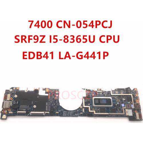 FOR DELL 7400 CN-054PCJ 054PCJ 54PCJ Laptop motherboard SRF9Z i5-8365U CPU with LA-G441P 100% working well