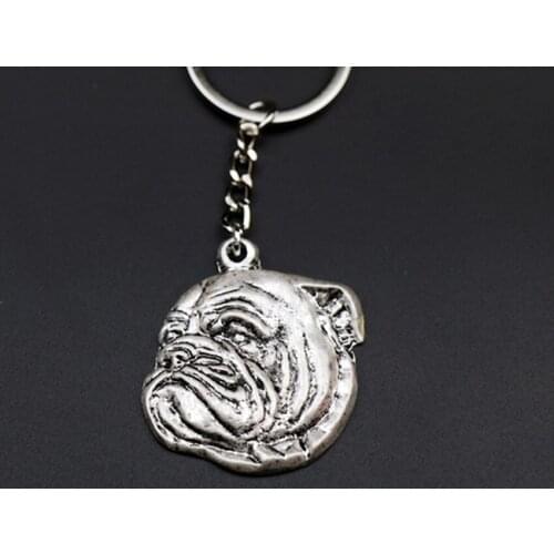 New Fashion english bulldog Keychain jewelry Popular Bulldog Key Chain Key Ring