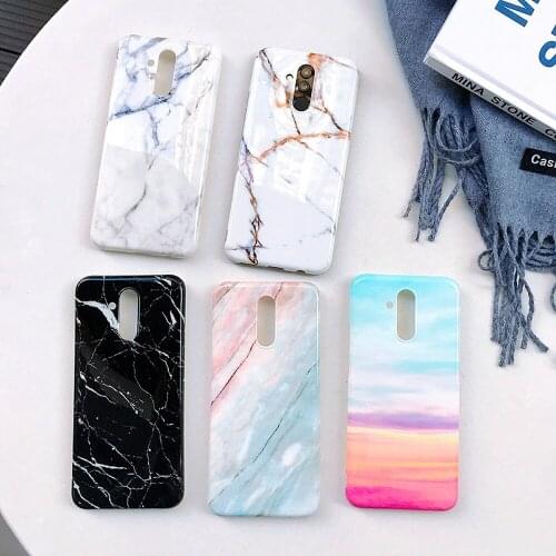 New Fashion Soft TPU Silicone Glossy Marble Case For Huawei P30 P20 Lite Pro Mate 20 Lite Pro Nova 4e 3i 3e Cute Back Cover Case