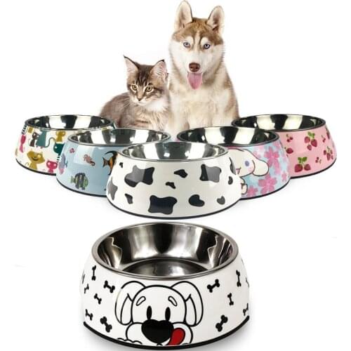 Stainless Steel cat dog bowl tableware Non-slip Feeding Bowl For Pets Anti-fall pet supplies Anti-bite Dog Bowl Cat Feeding Bowl