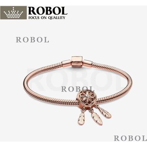 RosyDreamsBraceletSet High-quality Boutique 925 Sterling Silver Bracelet, Rose Gold Tone, Dazzling Eye-catching Free Shipping
