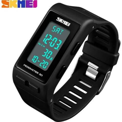 SKMEI Brand Mens Sports Watches Top Brand Luxury Pedometer Calorie Digital Watch Waterproof LED Electronic Wrist Watch Clock Men
