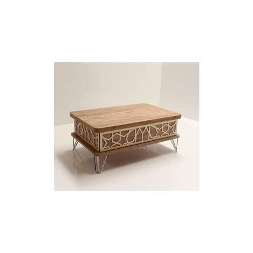 Modern lux Smart Openable Coffee table 3 Stage Chrome Metal Legs coffe table