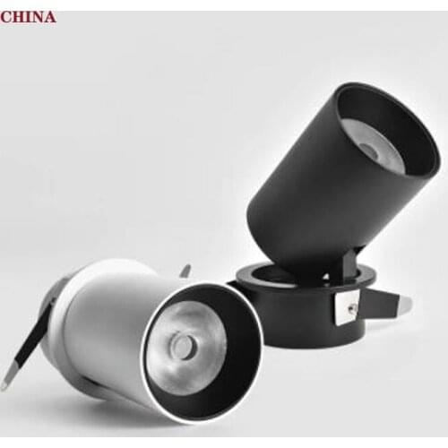 Roterende 90 ° Vouwen Dimbare Led Downlighters 9W 12W 15W Cob Led Plafond Spot Verlichting AC110-220V Led plafond Lampen Binnenv