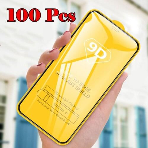 100pcs 9D Tempered Glass Curved Full Glue Film Guard Screen Protector For Samsung Galaxy M02 M02S M12 4G M22 M32 5G M42 NFC M62