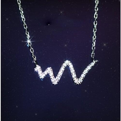 RE Women Heart Beat Long Necklace Snake Pendant Rose Gold Color Statement Necklace Party Trendy chain choker necklaces Jewelry