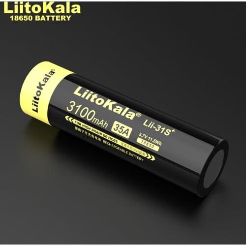 1-10PCS New LiitoKala Lii-31S 18650 Battery 3.7V Li-ion 3500mAh 3100mA 35A Power battery For high drain devices