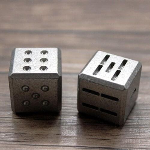 1PC Mini Titanium Alloy Solid Dice Bartending Healthy Metal Frozen Ice Cubes EDC Portable Multifunction Tool Tourism Play Toy