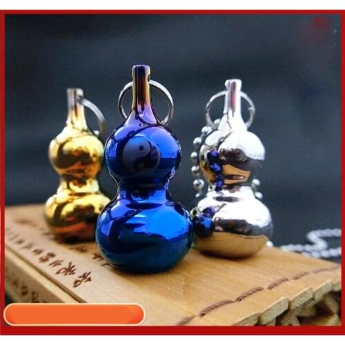 1pcs Titanium Gourd Knife Pendant Car Keychain Decor Cosplay Accessories Collection Women Men Christmas Gift New