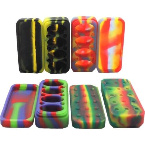 10pcs 4 in 1 75ml silicone oil wax jar dab container Bho concentrate container butane oil jars Non Stick Slick oil Dab wax jar