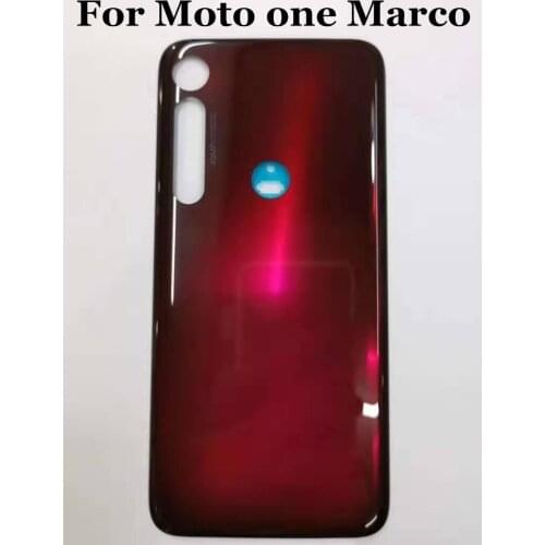 10ps/Lots Original Battery Cover Back Door Housing rear Cover Case with Adhesive Sticker For Moto one marco Shell Replacement