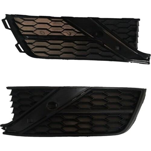 2 PCS Front Bumper Fog Light Lamp Grille Grill Cover Replacement for POLO 2014-2018, 6RG853665K, 6RG853666G