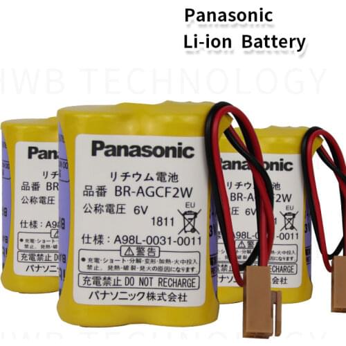 4pcs/lot New Date 100% Original New BR-AGCF2W Lithium 6V PLC battery batteries with brown plug For Fanuc Free Shipping