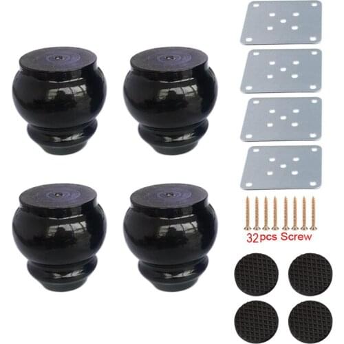 4pcs 8cm Height Solid Wooden Gourd Shaped Furniture feet Sofa Bench Chair Closet Cabinet legs Couch Dresser Armchair feet