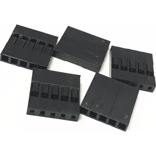 96pcs Dupont connector 5 pin single row 2.54 mm plastic shell through hole housing free shipping
