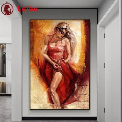 DIY Diamond Painting Abstract sexy dancing woman Diamond Mosaic Full Drill Square Embroidery round Cross Stitch Handmade Hobby