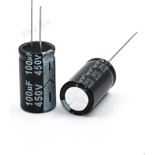 Aluminum Electrolytic Capacitor 450V / 100 UF 450V/100UF Electrolytic Capacitor Size 18*30 mm plug-in 450V 100UF