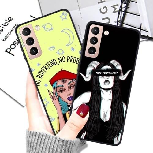 Lovely Devil woman Case For Samsung Galaxy A50 A51 A70 A71 A21S A22 A31 A32 A40 A52 A72 A82 S20 FE S21 Plus Ultra Silicone Cover