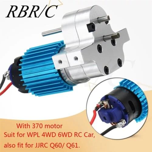 RBR/C Metal Transfer Gear Case With 370 Motor For WPL B16 B24 B36 C24 JJRC Q60 Q61 4WD 6WD 1/16 Off-Road RC Car Parts R055-B