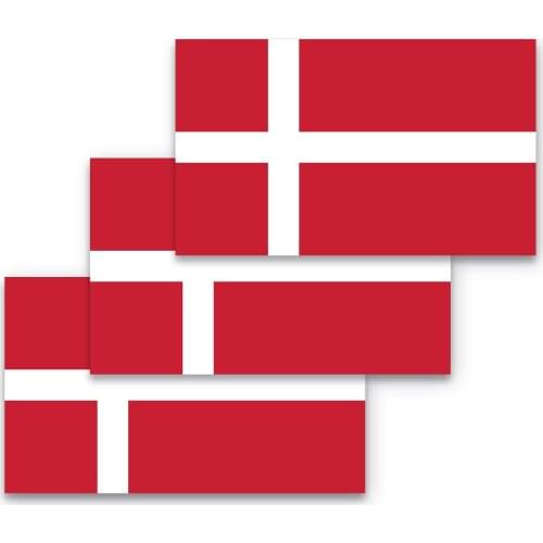 Danish Flag Car Sticker Suitable for Computer Sticker Trolley Case Wall Bumper Sticker Waterproof