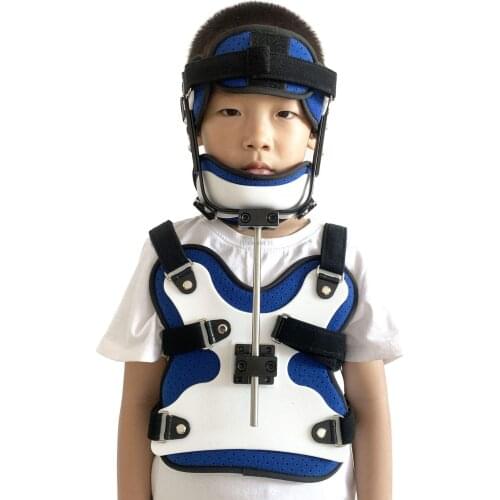 Childrens adjustable head, neck and thoracic fixation brace torticollis fixator orthopedic brace fracture protector