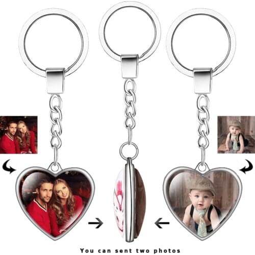 OMGALA Double-sided Crystal Keychain Personalized Jewelry Variety Of Shapes Custom Photo Goliday Gift