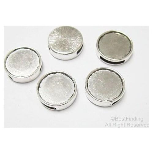 Flat leather findings for cabochon bottom 11x2.5mm flat leather slider FF06