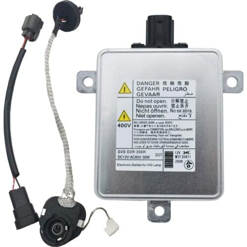 W3T19371 W3T16271 W3T20971 Xenon HID Headlight Ballast with Igniter and Power Cable for 2006-2014 Acura 2004-2014 for Honda